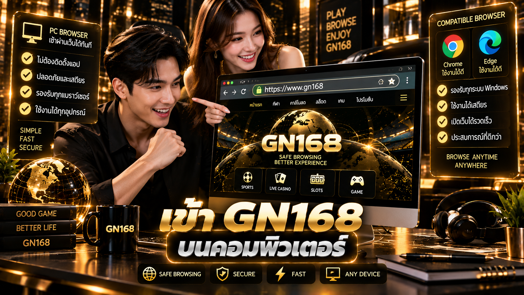 เข้า GN168 บนคอมพิวเตอร์