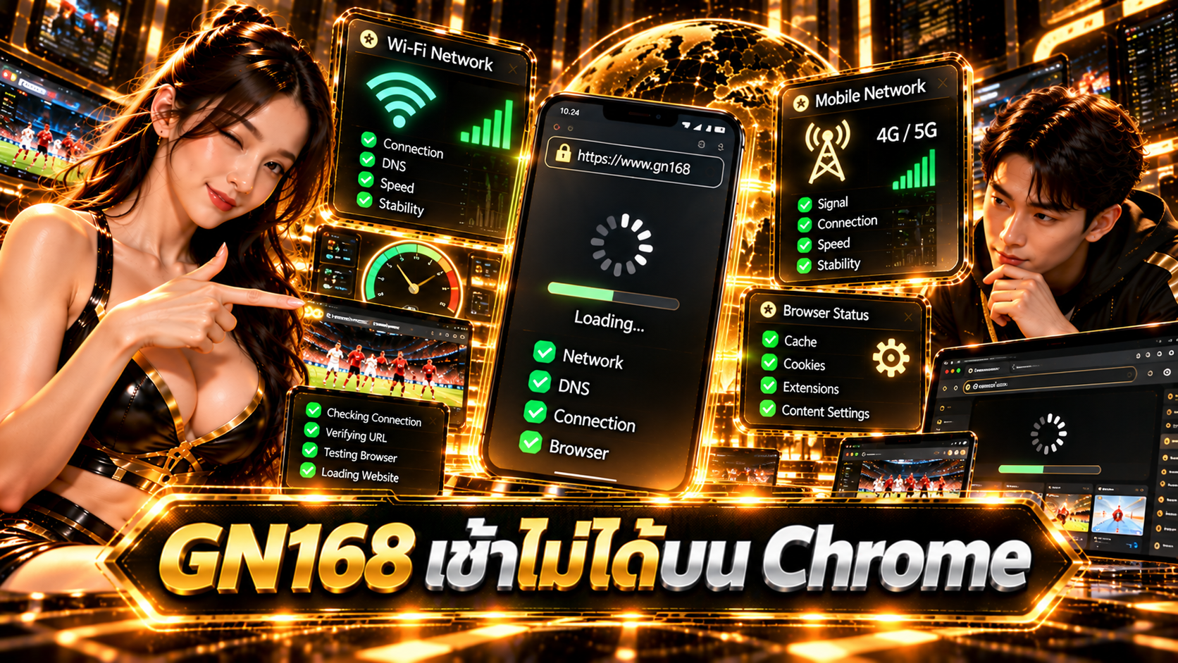 GN168 เข้าไม่ได้บน Chrome