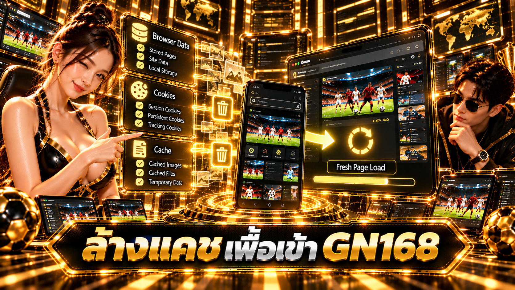 ล้างแคชเพื่อเข้า GN168