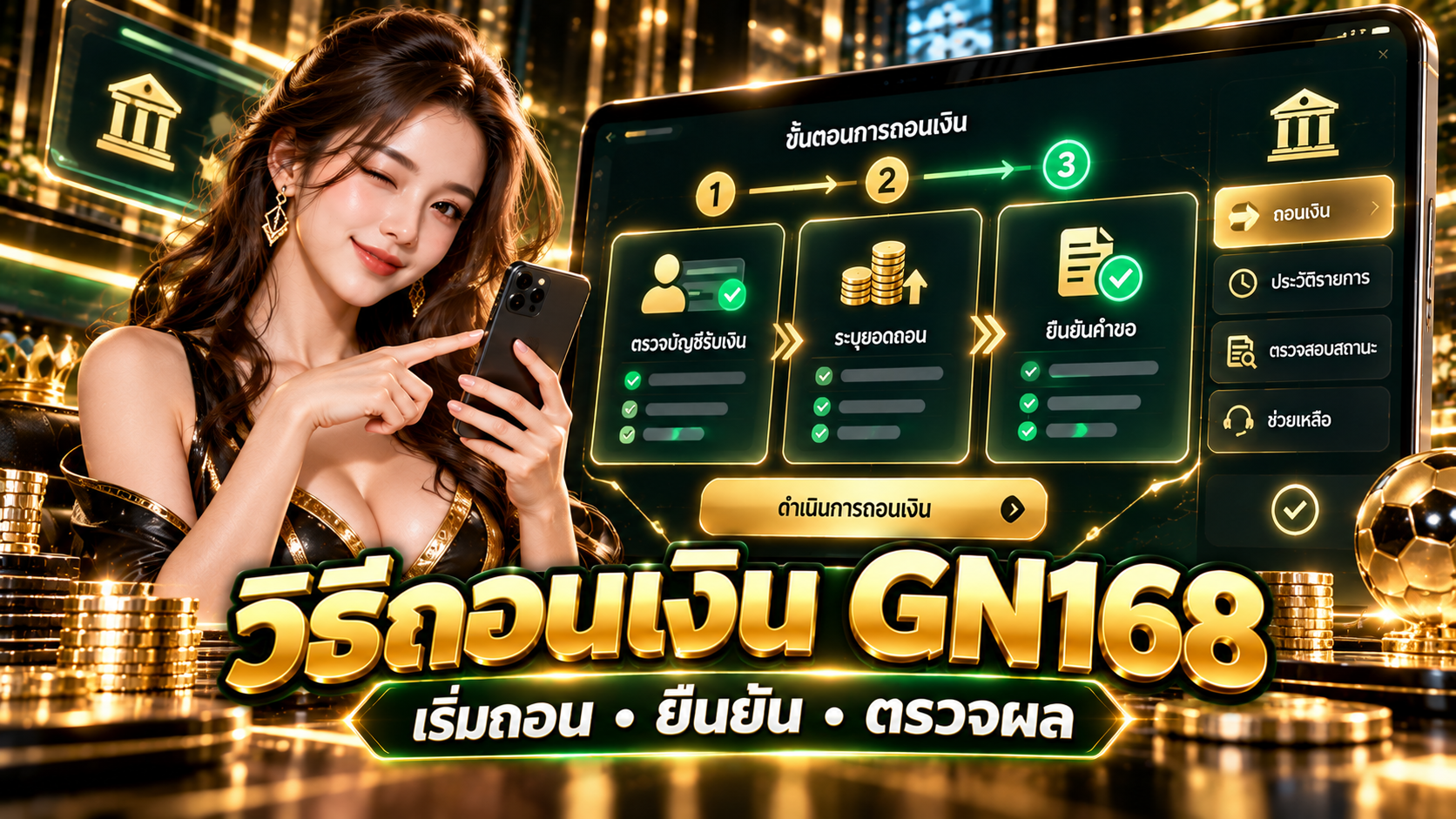 วิธีถอนเงิน GN168