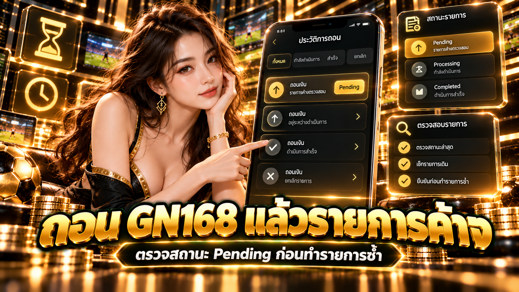 ถอน GN168 แล้วรายการค้าง