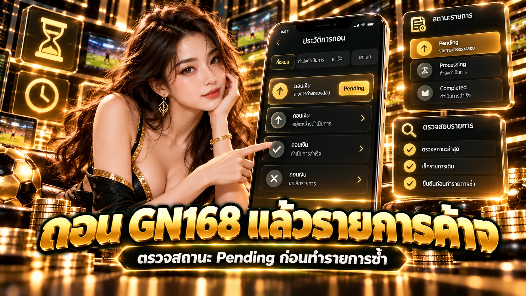 ถอน GN168 แล้วรายการค้าง